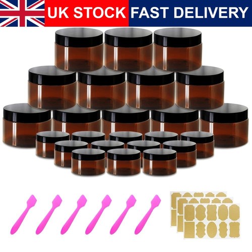 12pcs 4oz 120ml - amber, plastic