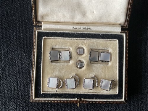 Art deco 9ct white - gold, and