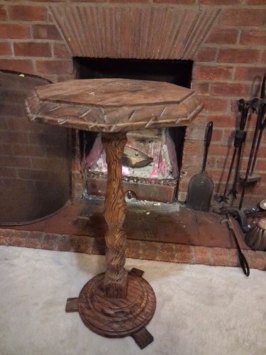 Plant stand vintage wooden - vintage,