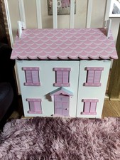 Wooden Doll House with Wooden Furniture