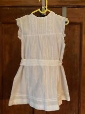 Vintage Victorian Childs Lightweight Tie Waist Dress Top L18” Pinafore