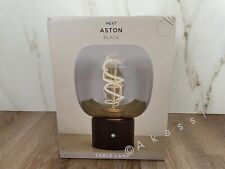 Next Smoke Grey Aston LED Rechargeable Battery Operated Touch Table Lamp rrp £50