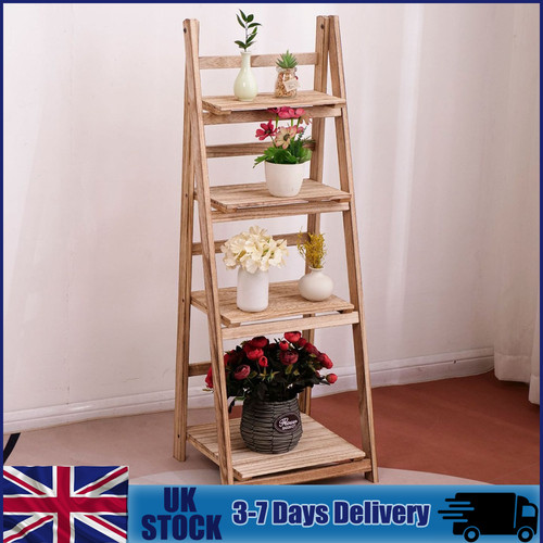 Tier foldable ladder - 4-tier, shelf