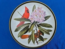 Franklin Porcelain Songbirds of the World LARGE plate CARDINAL  Audobon 27 cm