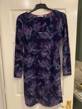 Lazy Jacks size 10 blue patterned tunic dress, long sleeves