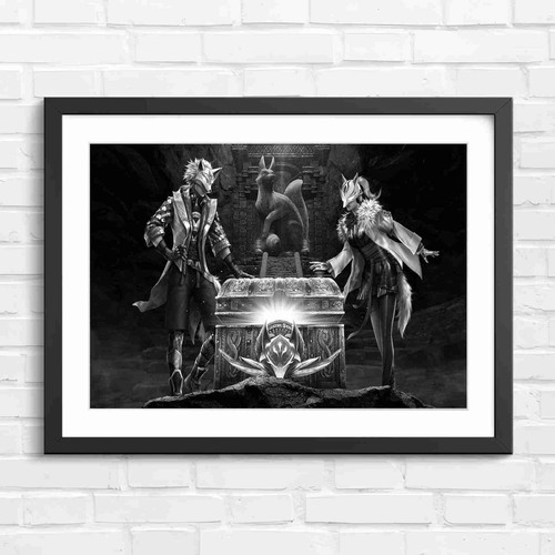 Fantasy fox warrior chest - warrior,