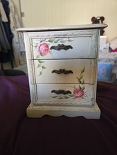 Vintage Wooden Desk Storage Drawers 3 Draw Organizer  / Jewellery box 