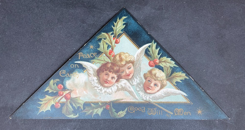 Victorian greeting card angels - greeting,