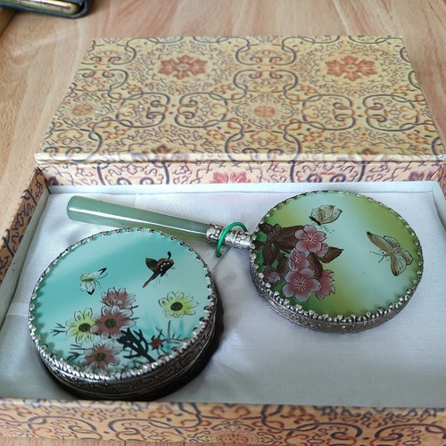 Vintage chinese hand mirror - vintage,
