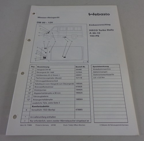 Einbauanweisung webasto heater - webasto,