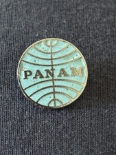 Vintage 1960s Pan Am Airline Enamelled pin badge by Squire England 15mm Dia