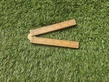 Vintage 1900s Folding Ruler Wooden Zig-zag Rule 24cm Antique Tool Collectable
