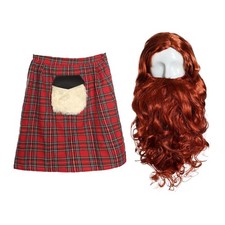 SCOTTISH MAN KILT AND WIG