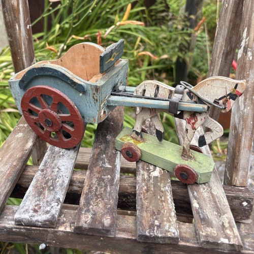 Vintage wooden horse - vintage, &