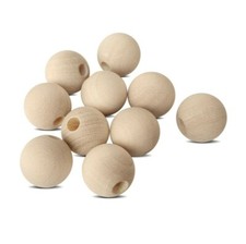 10 pcs of Natural Wooden Beads Wood Spacer for Jewellery Making and Macrame NEW
