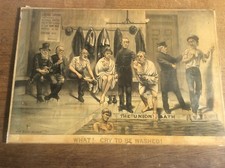 Political Cartoon Liberal Union Antique Original Tom Merry Lithograph c1880 Bath