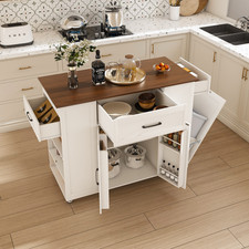 Kitchen Island W Storage Power