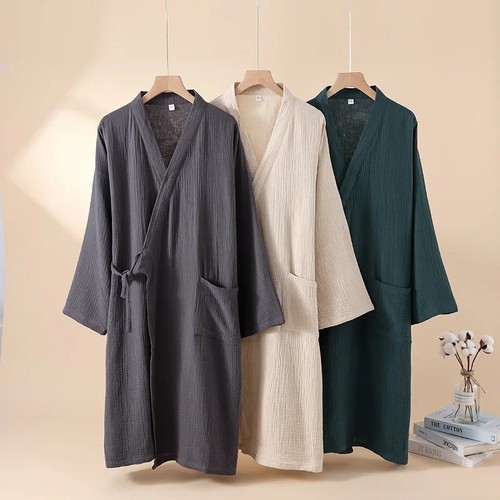 Unisex cotton kimono robe - unisex,