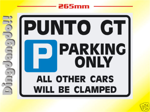 Punto fiat parking sign - punto,
