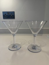 K BASIX Unbreakable Martini Glasses Set of 2 - Polycarbonate 10oz Plastic