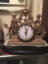 antique french spelter clock