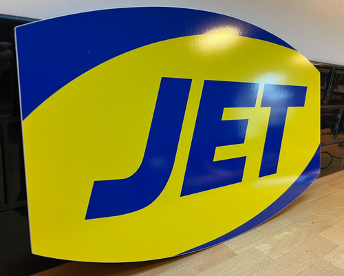 Jet gasoline garage sign - gasoline, wall
