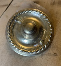 Door Bell Solid Polished Brass Georgian Style Rope Edge Design NEW -(164) 