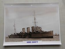 ROYAL NAVY DESTROYER HMS SWIFT 1907 Warship Picture Maxi Card