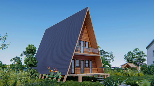 X20 frame cabin plans - a-frame,