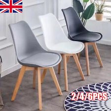 Set of 2/4/6 Dining Chairs Designer Chairs Wooden Home Office Commercial UK