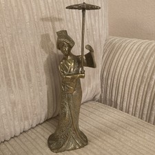 Vintage Brass Japanese Geisha