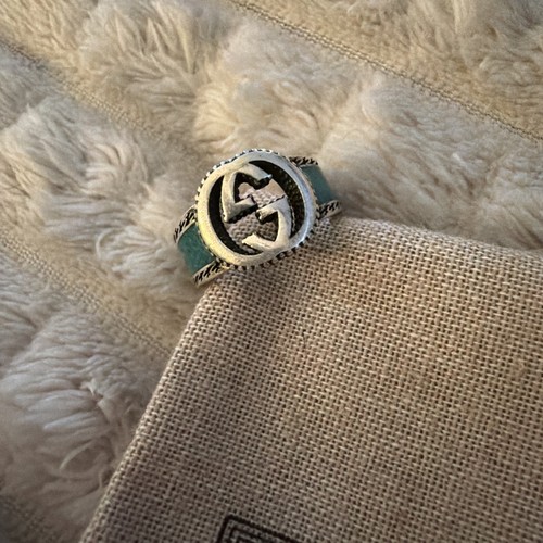 Gucci silver and aqua - gucci, enamel