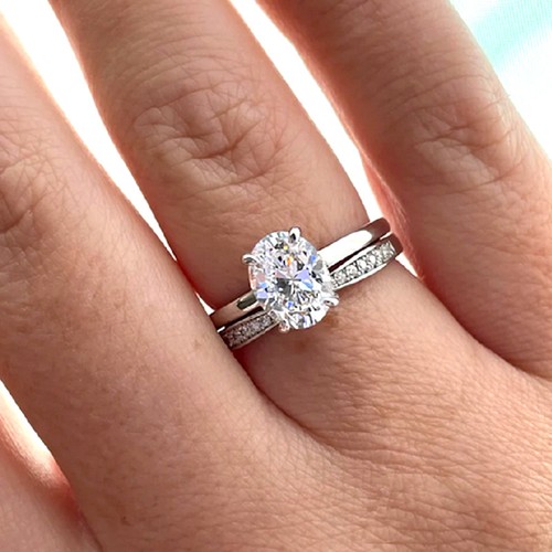 14k white gold finish ct - white, 2.50