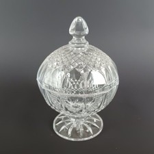 Crystal Candy Bowl Vintage Clear Covered Globe Candy Dish With Lid Centerpiece