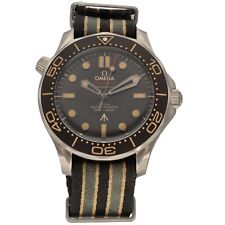 Omega Seamaster 007 Edition Titanium Watch 42mm Case Brown Dial Adjustable Strap