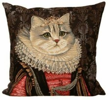 NEW CAT WITH CROWN C 18" X 18"