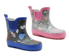 Unisex Boys Girls Kids Wellington Boots Toddler Infant Waterproof Rain Wellies
