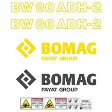 Decal Sticker Set Bomag BW 80