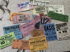 Stickers Old Gig Tickets Oasis U2 Nirvana Etc Rock Bands Concert Tickets Craft