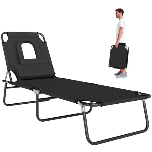 Outsunny folding sun lounger - outsunny,