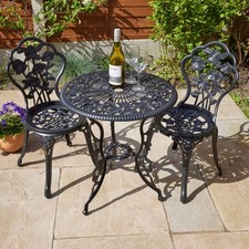 Black bistro set outdoor - black,