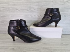 Jones Bootmaker 'MATILDA' Black Leather 2.5" Heel Ankle Boots UK 7 EU 40