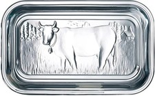 Luminarc Cow Glass Butter Dish With Lid 17cm Clear Traditional Kitchen Storage