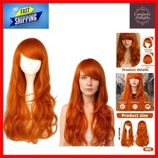 Vibrant ginger curly wig 80cm - ginger,