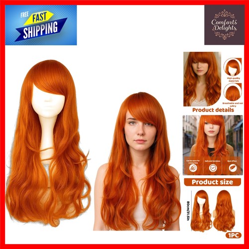 Vibrant ginger curly - ginger, 80cm