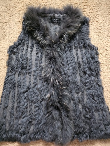 Jayley real fur long gilet - jayley,