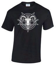 T-shirt Baphomet Pagan Witchcraft Satan Crowley Satanism Goat Of Mendes Occult