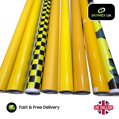 Yellow matte gloss car vinyl - matte,