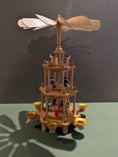 VTG 18” Xmas Nativity Windmill Carousel Pyramid German Weinatchspiromide vgc ?