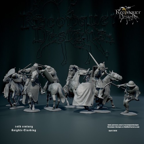 14th century knights - knights, on